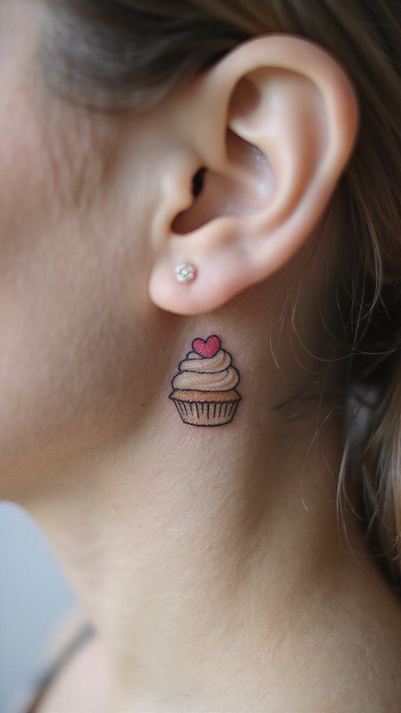 Minimalist Cupcake with Heart