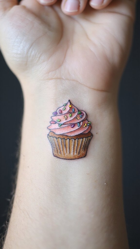 Whimsical Cupcake with Sprinkles