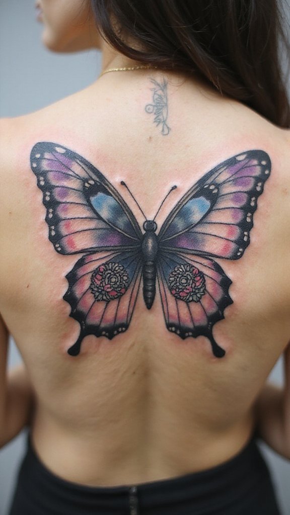 Butterfly with Floral Mandala Wings