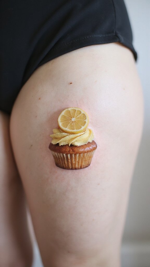 Cupcake with Lemon Slice