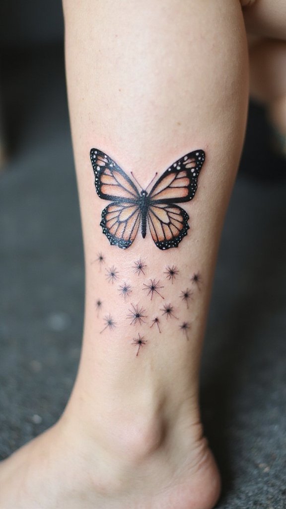 Butterfly with Dandelion Seeds