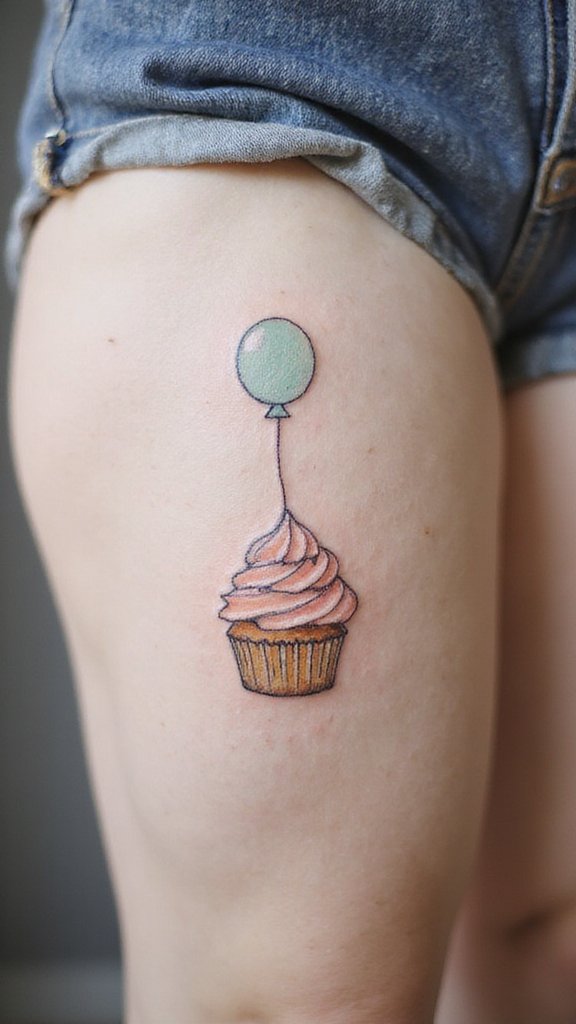 Cupcake with Balloon