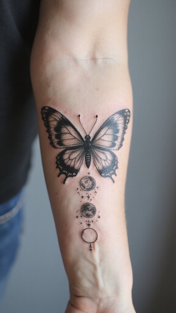 Butterfly with Lunar Phases