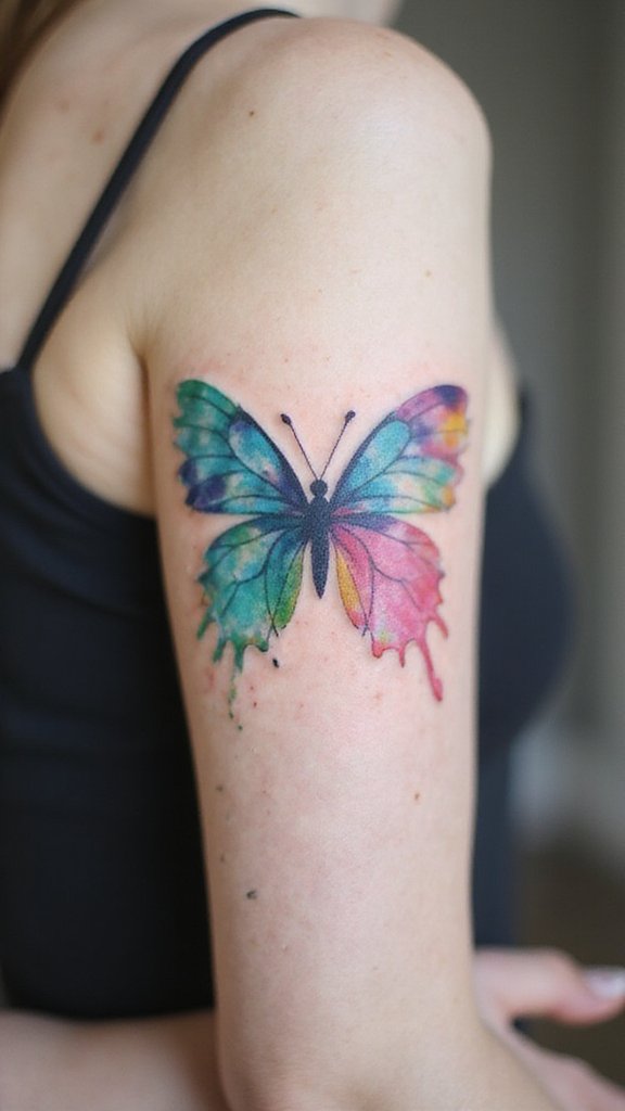 Abstract Watercolor Butterfly