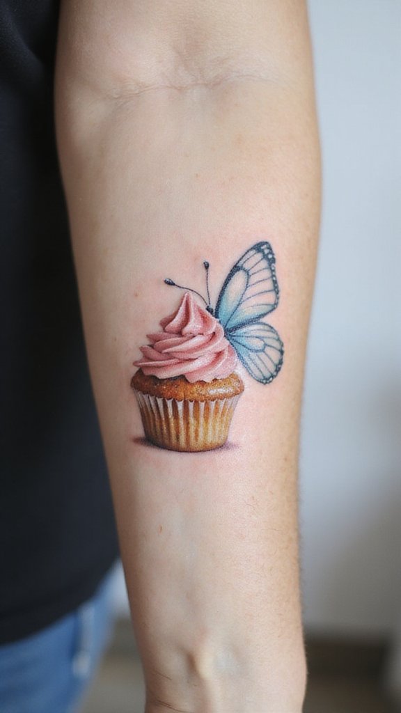 Cupcake with Butterfly Wings