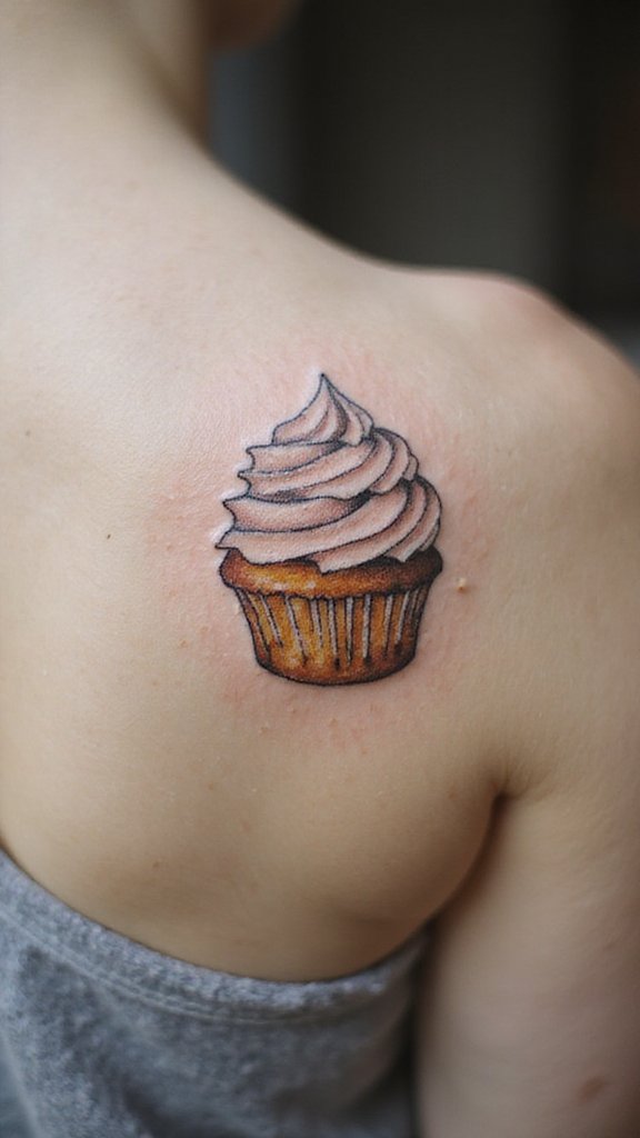 Cupcake with a Bite Taken