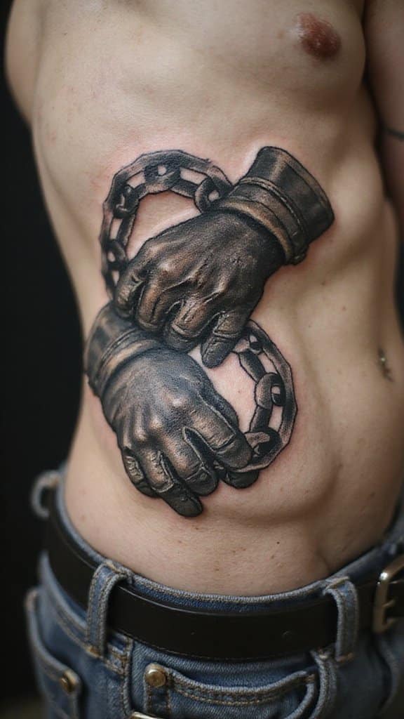 Biker’s Gloves and Motorcycle Chain