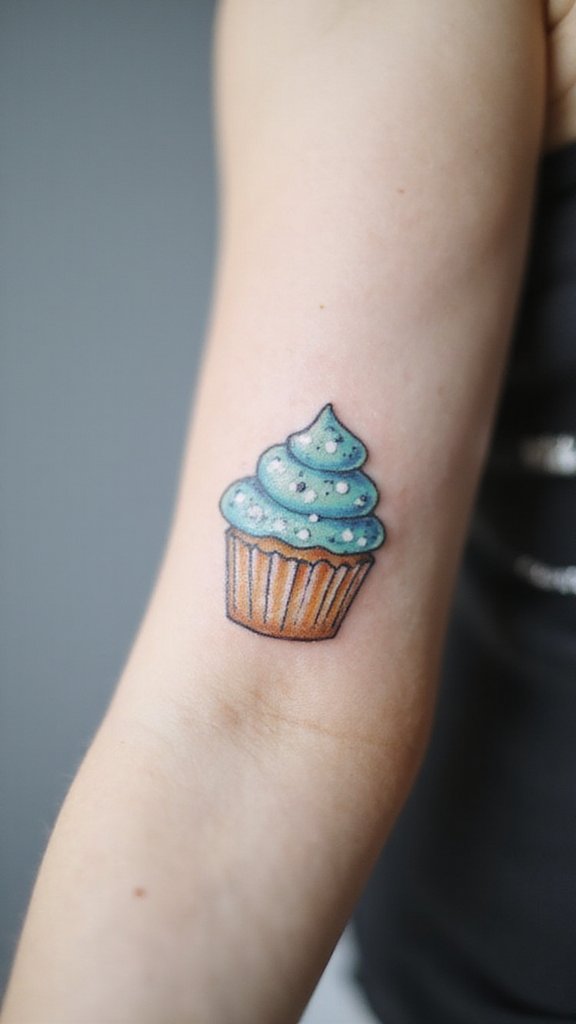 Cupcake with Polka Dots