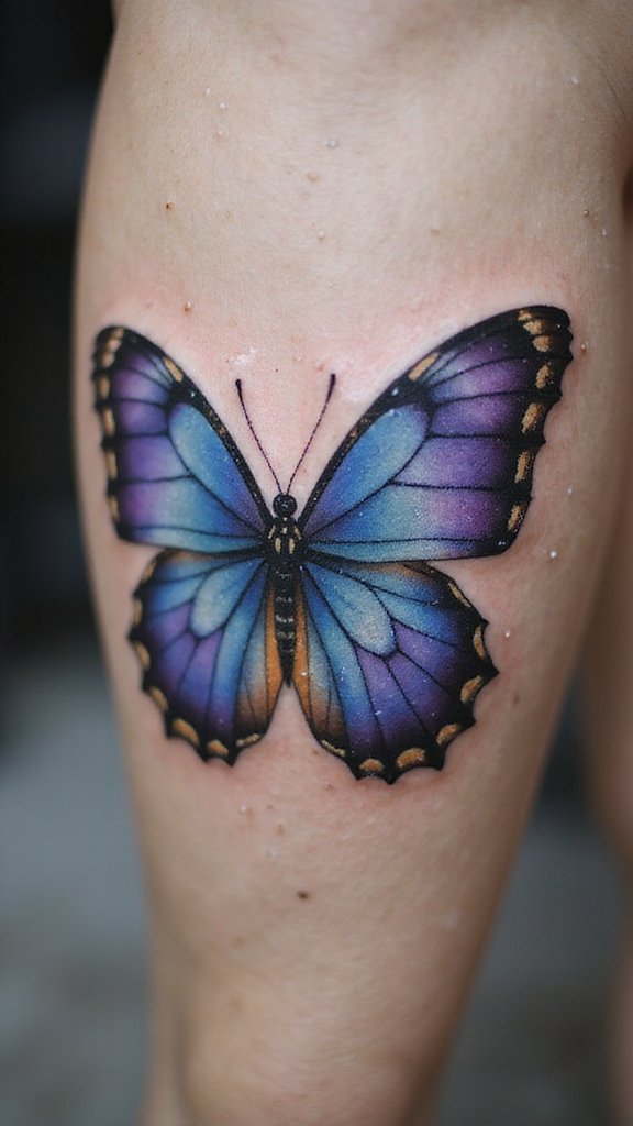 Realistic Butterfly with Dew Drops