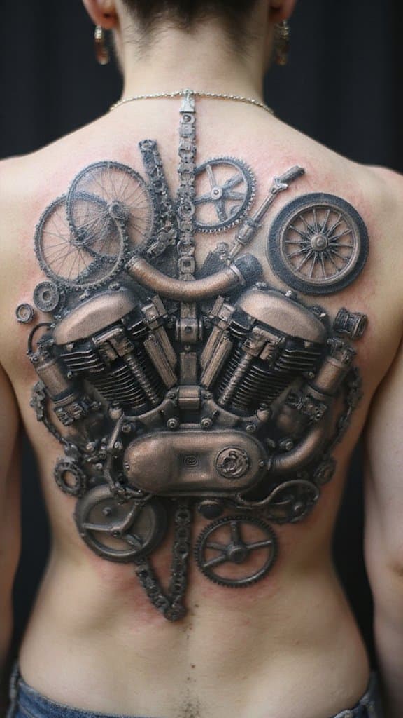 Motorcycle Parts Collage